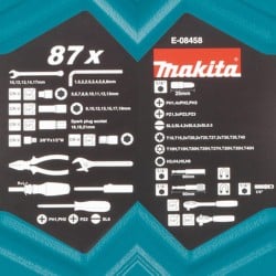 Zestaw narzędzi ręcznych Makita E-08458 87 części walizka