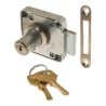 Zamek meblowy bębenkowy zasuwkowy LOB ZMB-4 nikiel ZMB4-18-03