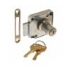 Zamek meblowy bębenkowy zasuwkowy LOB ZMB-4 nikiel ZMB4-18-03