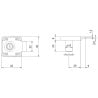 Zamek meblowy bębenkowy zasuwkowy LOB ZMB-4 nikiel ZMB4-18-03