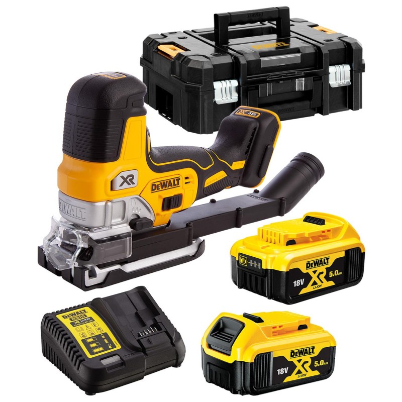 Wyrzynarka bezszczotkowa 18V XR gł/cię 135mm DCS335P2 DEWALT 2x aku XR Li-Ion 5Ah kufer TSTAK