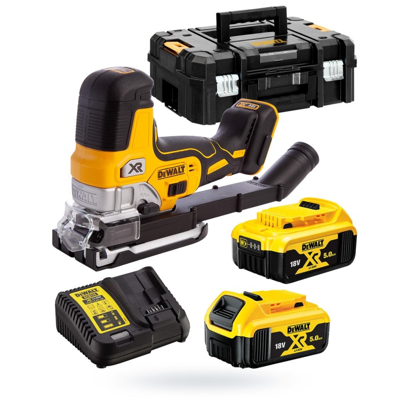 Wyrzynarka bezszczotkowa 18V XR gł/cię 135mm DCS335P2 DEWALT 2x aku XR Li-Ion 5Ah kufer TSTAK