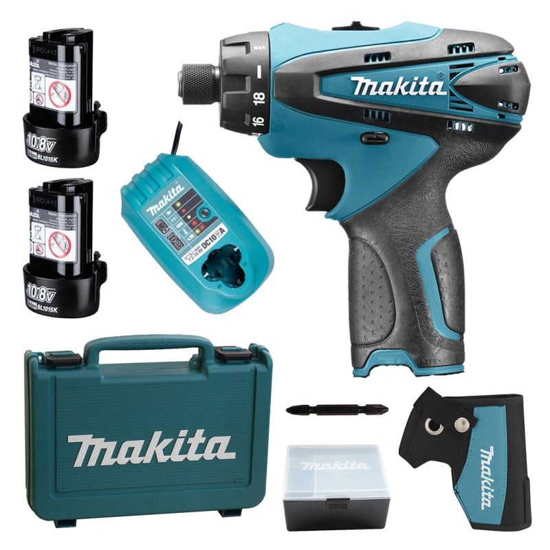 Wiertarko – wkrętarka Makita DF030DWE 10,8V CXT 24Nm 1/4’’ 2x1,5Ah walizka