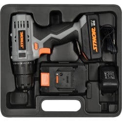 Wiertarko-wkrętarka STHOR 78972 18V 2x1,3Ah ładowarka, walizka