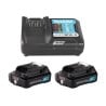 Podkaszarka akumulatorowa do trawy Makita UR100DWAE CXT 12V 2x2Ah XPT 260mm
