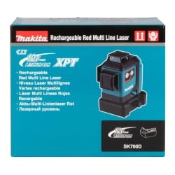 Laser krzyżowy Makita SK700D 25m 12V CXT czerwony w torbie