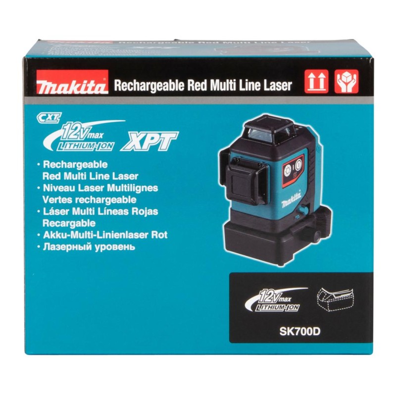 Laser krzyżowy Makita SK700D 25m 12V CXT czerwony w torbie