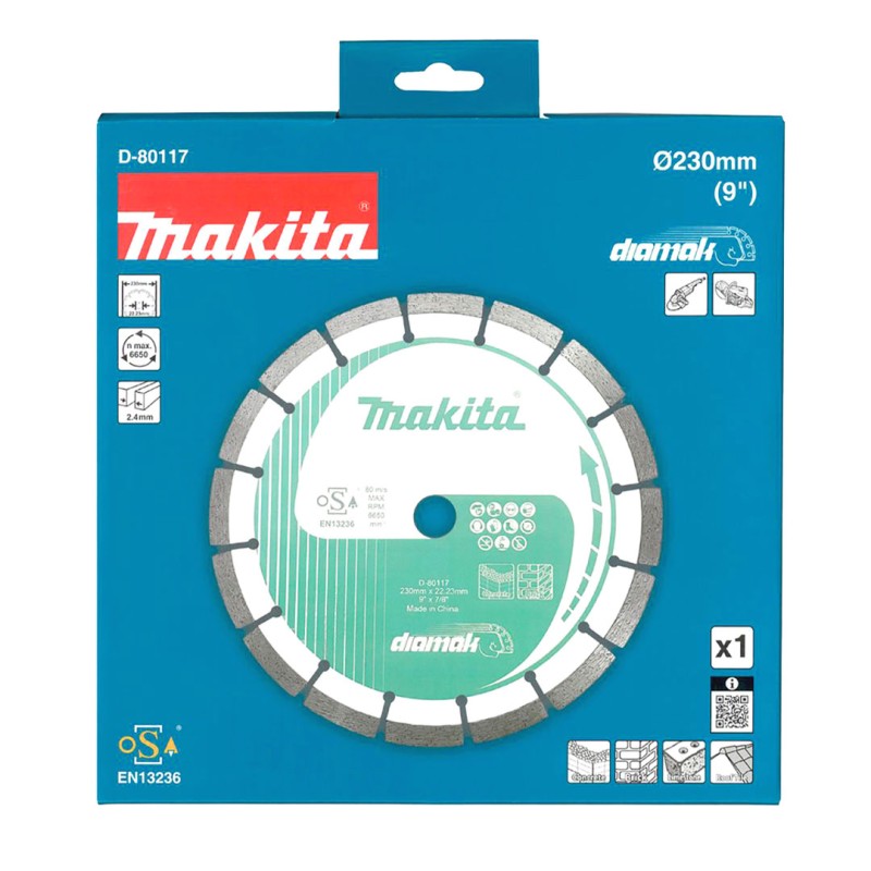 Tarcza diamentowa segmentowa do betonu Makita D-80117 Diamak 230x22,23x2,4mm