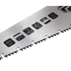 Piła ręczna Polax 47-009 do drewna mokrego 400mm 9TPI 55HRC stal hartowana