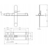 Zasuwa bramowa dwustronna Ø14x200mm ocynk