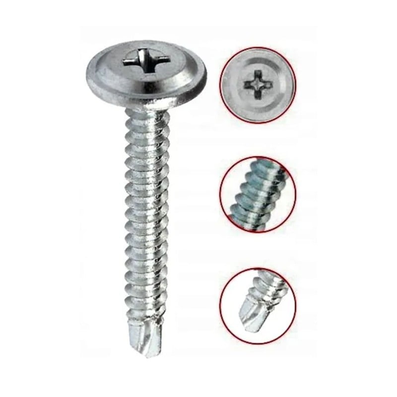 Wkręt samowiercący podkładkowy ocynk Wkręt-Met WSPC-42045 4,2x45mm 300szt.