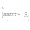 Wkręt samowiercący podkładkowy ocynk Wkręt-Met WSPC-42045 4,2x45mm 300szt.