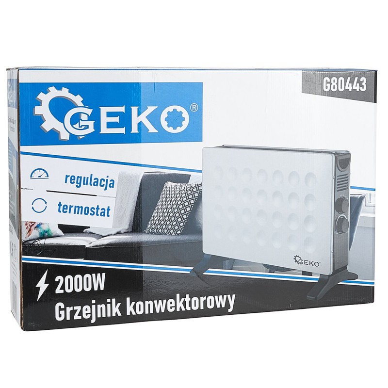Grzejnik konwektorowy GEKO G80443 MODERN ELEGANT 2000W IPX0 wolnostojący