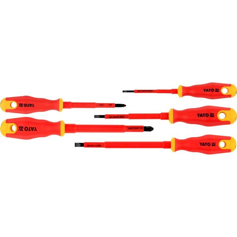 Wkrętaki YATO YT-2827 VDE 1000V 5el S2 PH + Płaskie