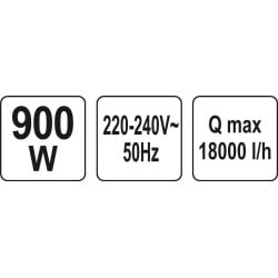 Pompa zatapialna Yato YT-85333 900W 18000 l/h 8,9 m 3w1 IPX8 pływak