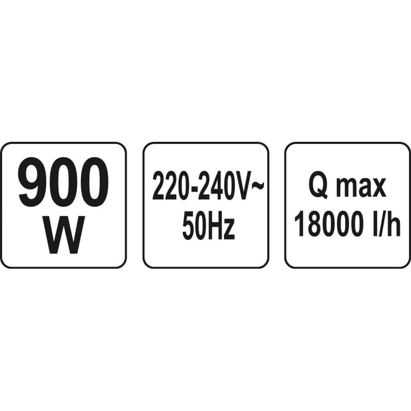 Pompa zatapialna Yato YT-85333 900W 18000 l/h 8,9 m 3w1 IPX8 pływak