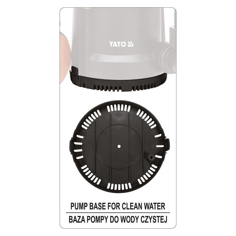 Pompa zatapialna Yato YT-85333 900W 18000 l/h 8,9 m 3w1 IPX8 pływak