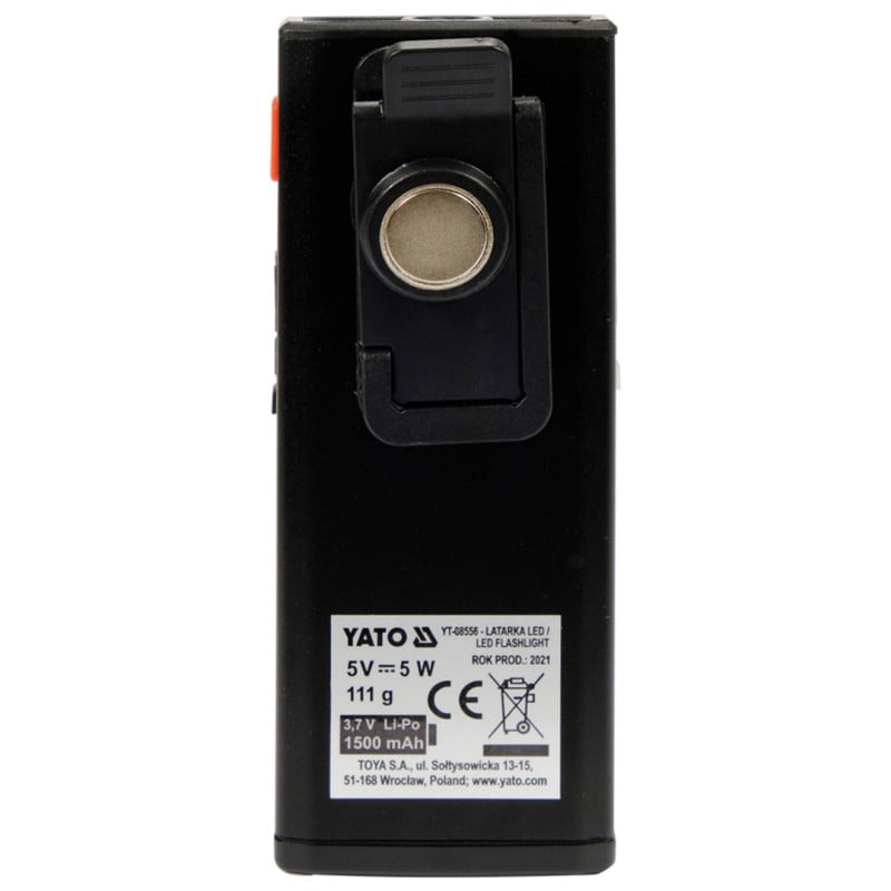 Latarka robocza Yato YT-08556 500lm Li-Po 1500mAh Powerbank