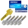Wkładka 30/45 + wkładka z gałką 45G/30 GERDA PSX AB nikiel satynowy ATEST 6D