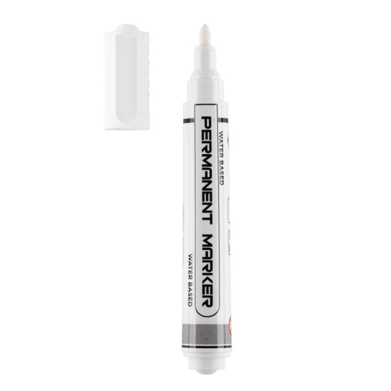Marker permanentny biały Polax 49-0061 4 mm 10 szt.