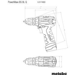 Wiertarko-wkrętarka Metabo PowerMaxx BS BL Quick 601039890 12V BODY walizka
