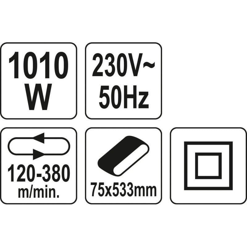 Szlifierka taśmowa Yato YT-82240 1010W 75x533 mm Regulacja 120-380 m/min