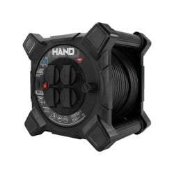 Przedłużacz bębnowy kwadratowy PLASTROL W-00868 HAND 40m IP44 4gniazda 3x2,5mm czarny