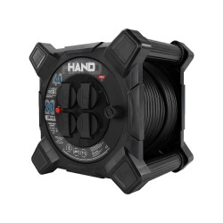 Przedłużacz bębnowy kwadratowy PLASTROL W-00861 HAND 20m IP44 4gniazda 3x1,5mm czarny