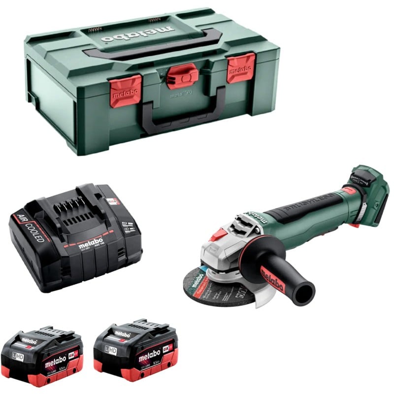 Akumulatorowa szlifierka kątowa Metabo WPB 18 LT BL 11-125 Quick 613059660 18V BL 125mm 2x5,5Ah walizka