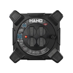 Przedłużacz bębnowy kwadratowy PLASTROL W-00864 HAND 50m IP44 4gniazda 3x1,5mm czarny