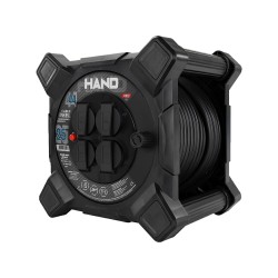 Przedłużacz bębnowy kwadratowy PLASTROL W-00862 HAND 25m IP44 4gniazda 3x1,5mm czarny