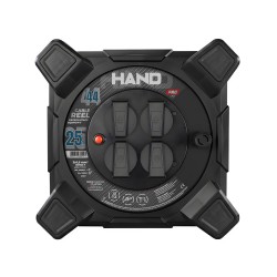 Przedłużacz bębnowy kwadratowy PLASTROL W-00862 HAND 25m IP44 4gniazda 3x1,5mm czarny