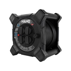 Przedłużacz bębnowy kwadratowy PLASTROL W-00863 HAND 30m IP44 4gniazda 3x1,5mm czarny