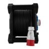 Przedłużacz bębnowy siłowy PLASTROL W-00878 HAND 20m IP44 3gniazda 5x2,5mm kwadratowy czarny