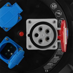 Przedłużacz bębnowy siłowy PLASTROL W-00879 HAND 25m IP44 3gniazda 5x2,5mm kwadratowy czarny