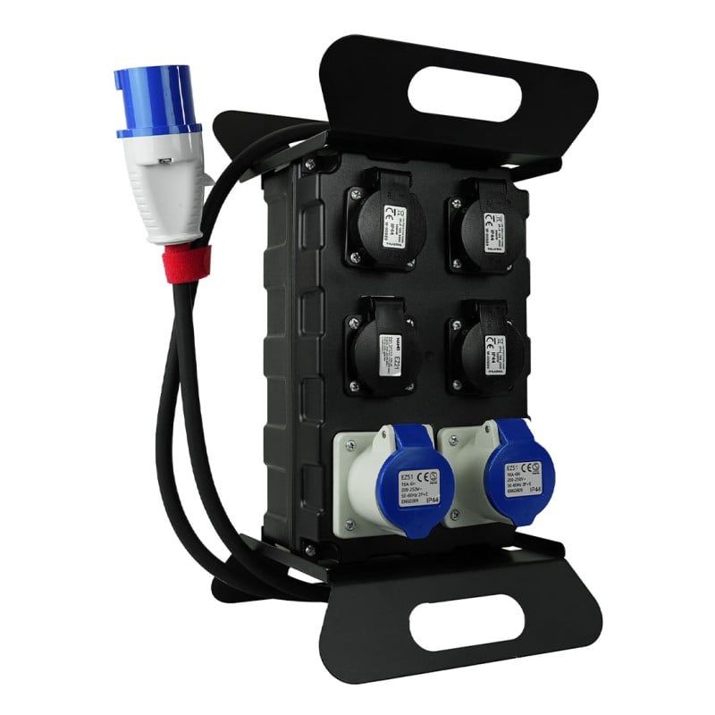 Rozdzielnica budowlana camping PLASTROL W-00886 HAND 250V 1,5m IP44 3x2,5mm USB zabezpieczenie