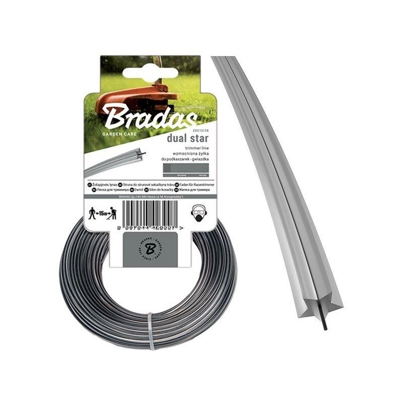 Żyłka BRADAS ZRG2715K RIPPER DUAL2,7mmx15m gwiazdka wzmocnion