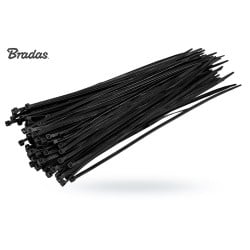 Opaski zaciskowe BRADAS TS1125150B 2,5x150 mm 100 szt trytytki UV czarne