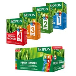 Nawóz mineralny granulowany Piękny Trawnik BIOPON CAŁOROCZNY 4x2kg