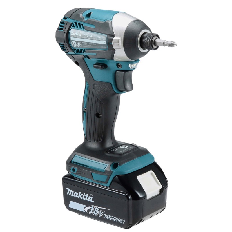 Akumulatorowa zakrętarka udarowa Makita DTD154RTJ 18V XPT BL 2x5Ah walizka