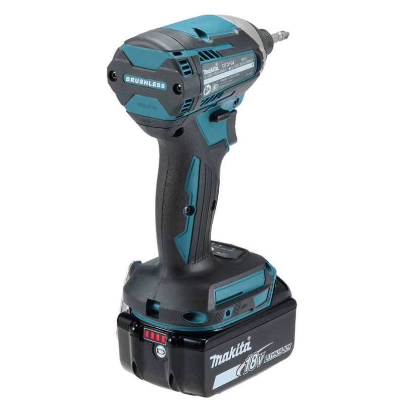 Akumulatorowa zakrętarka udarowa Makita DTD154RTJ 18V XPT BL 2x5Ah walizka