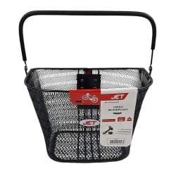 Koszyk rowerowy przód JET A851 CLICK 35x25x26cm 22L wspornik metal czarny