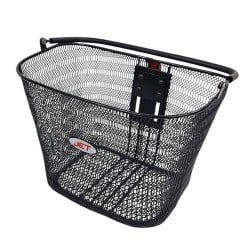 Koszyk rowerowy przód JET A851 CLICK 35x25x26cm 22L wspornik metal czarny