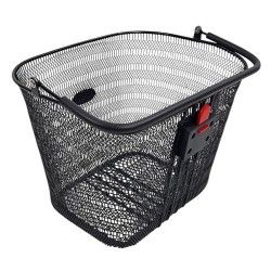 Koszyk rowerowy przód JET A851 CLICK 35x25x26cm 22L wspornik metal czarny