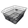 Kosz rowerowy tylny JET A854 siatka+drut 39x31x17cm przykręcany metalowy czarny