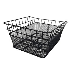 Kosz rowerowy tylny JET A854 siatka+drut 39x31x17cm przykręcany metalowy czarny