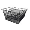 Kosz rowerowy tylny JET A854 siatka+drut 39x31x17cm przykręcany metalowy czarny