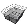 Kosz rowerowy tylny JET A854 siatka+drut 39x31x17cm przykręcany metalowy czarny