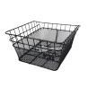 Kosz rowerowy tylny JET A854 siatka+drut 39x31x17cm przykręcany metalowy czarny