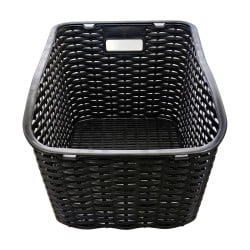Koszyk rowerowy tylny JET A685 tworzywo 43x31x24cm przykręcany czarny